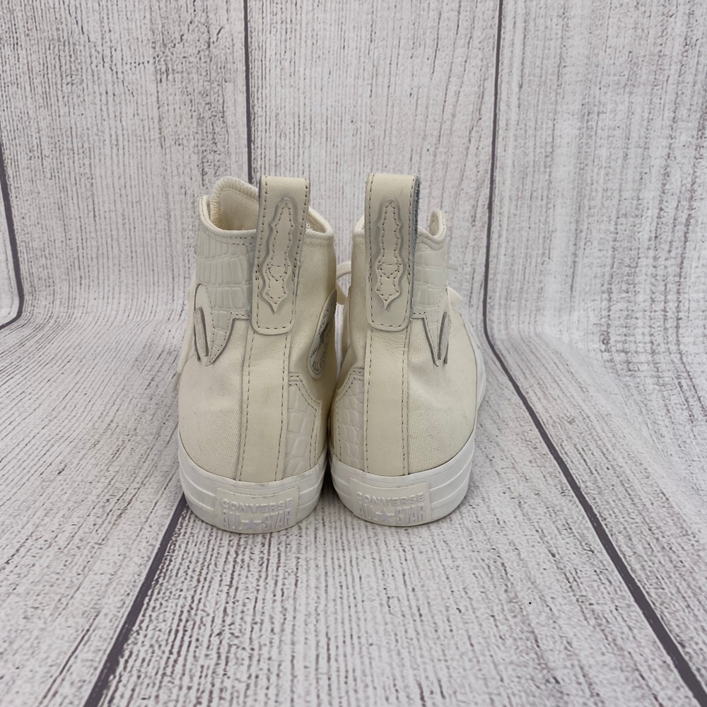 Converse Chuck Taylor All Star Unisex 7M/9W Egret White Heart Croc Western - Picture 12 of 15